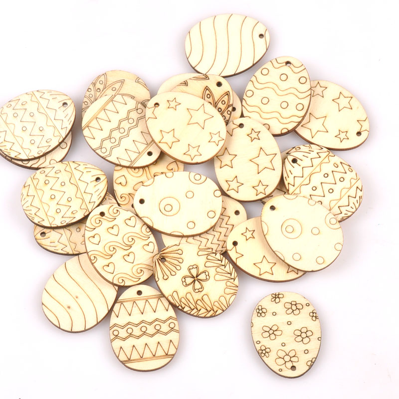 Embellishments For Scrapbooking - 25Pcs Mixed Ostern Ei Holz Handwerk