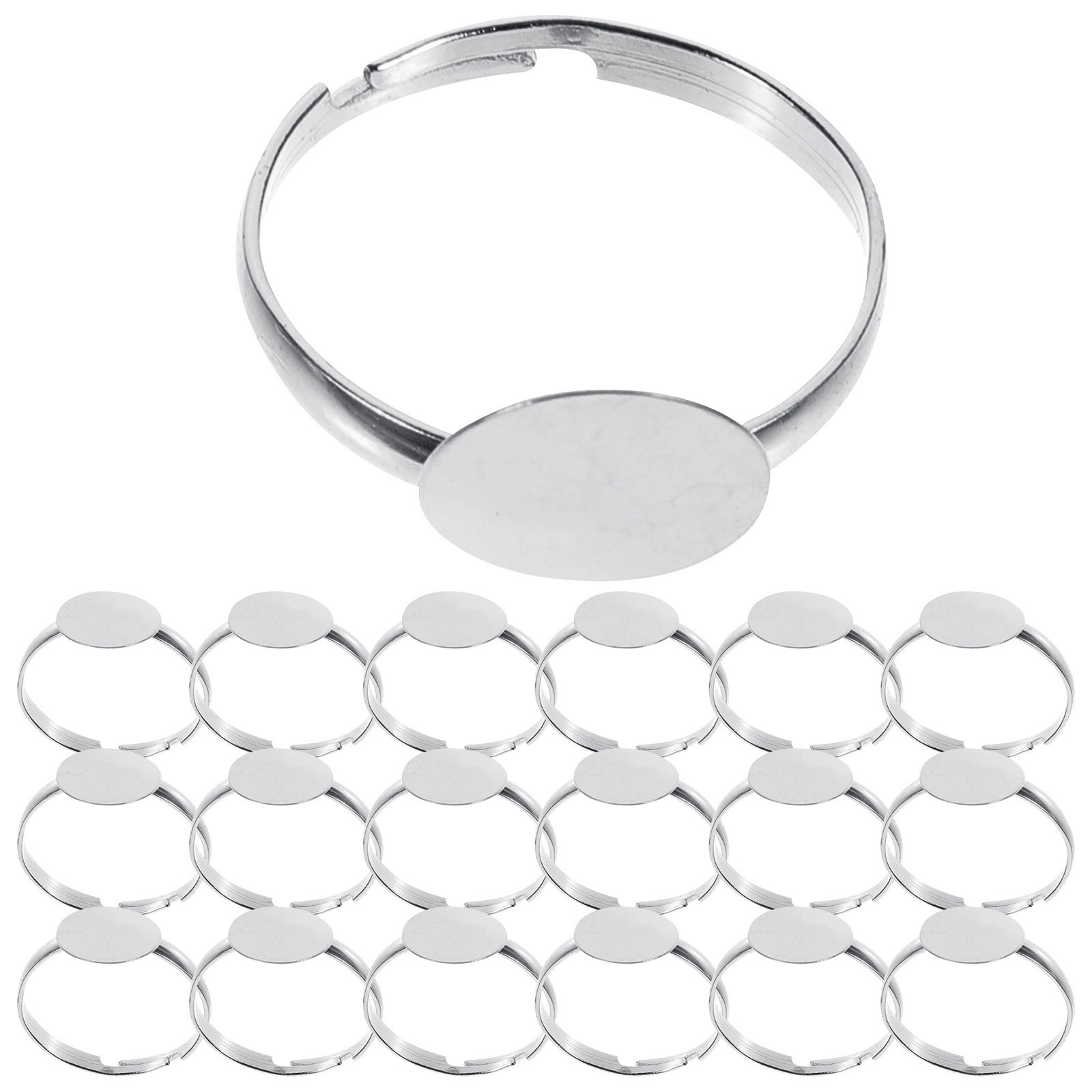 Craft Embellishment - 100 Stück Ringrohlinge aus Legierung für