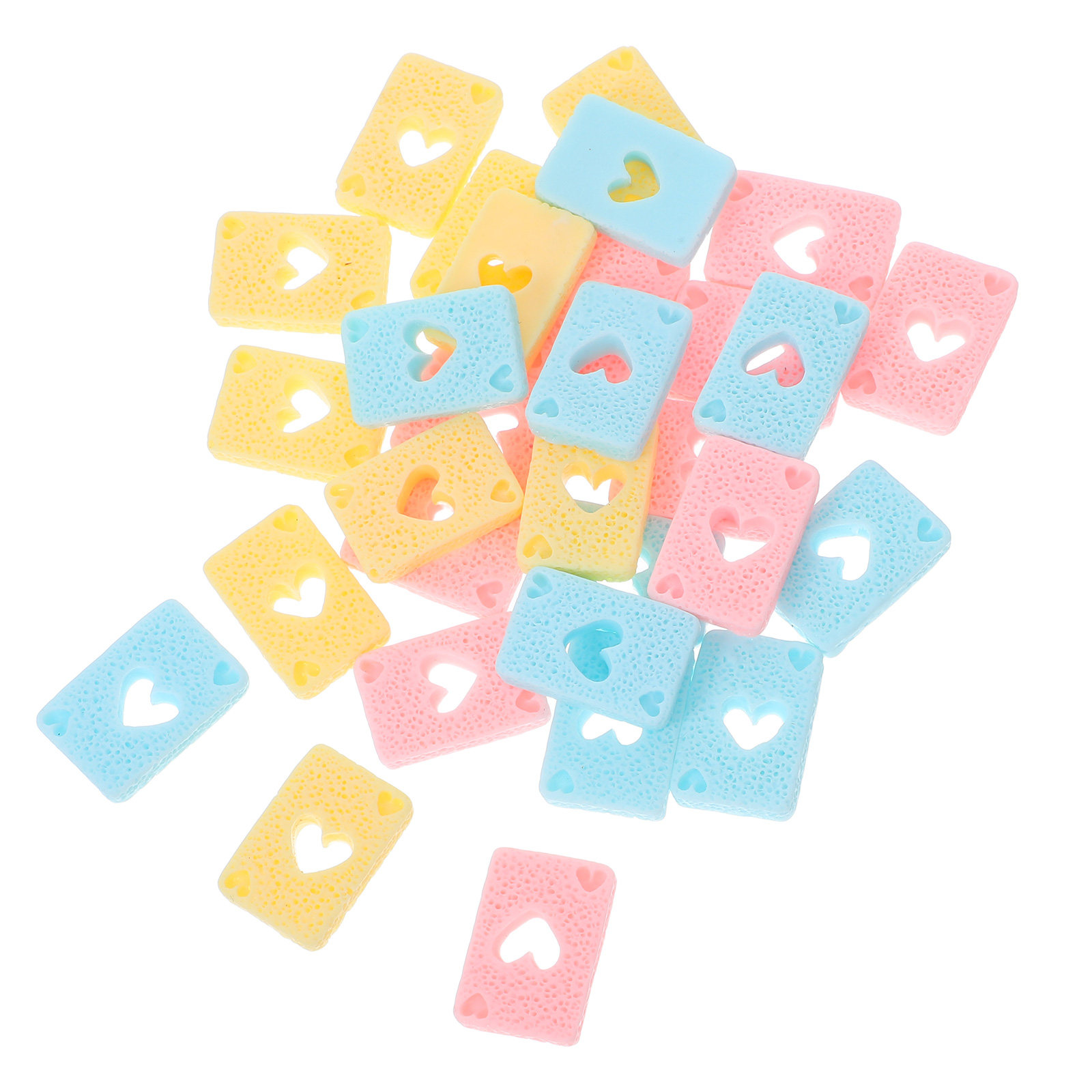 Craft Embellishment - 30 Stück Harz-Poker-Anhänger, Bonbonfarben, DIY-Handy-Hüllen-Zubehör, Scrapbooking,