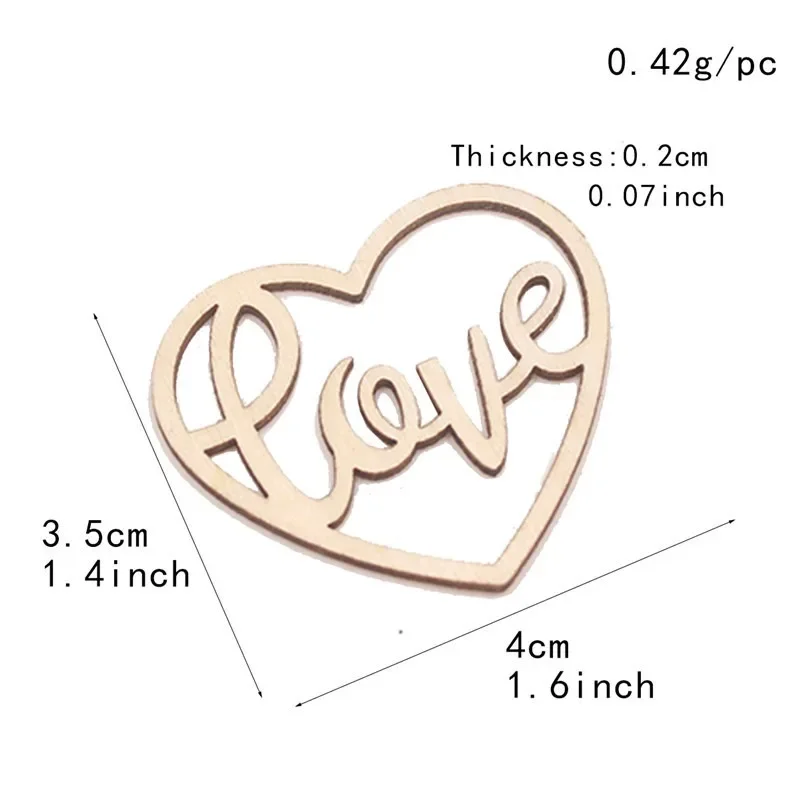 50 Stück Herzförmige Holzornam – Craft Embellishment Bewertung und Preis