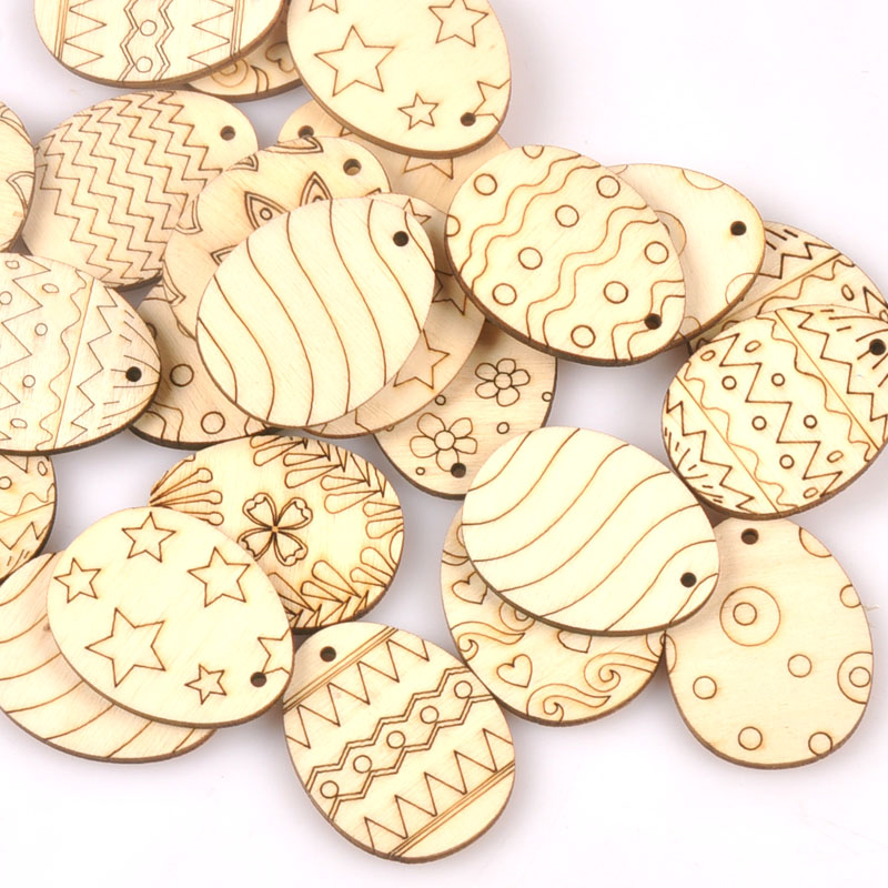 25Pcs Mixed Ostern Ei Holz Han – Embellishments For Scrapbooking Bewertung und Preis