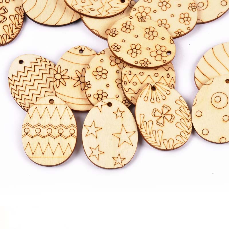 25Pcs Mixed Ostern Ei Holz Han – Embellishments For Scrapbooking Bewertung und Preis