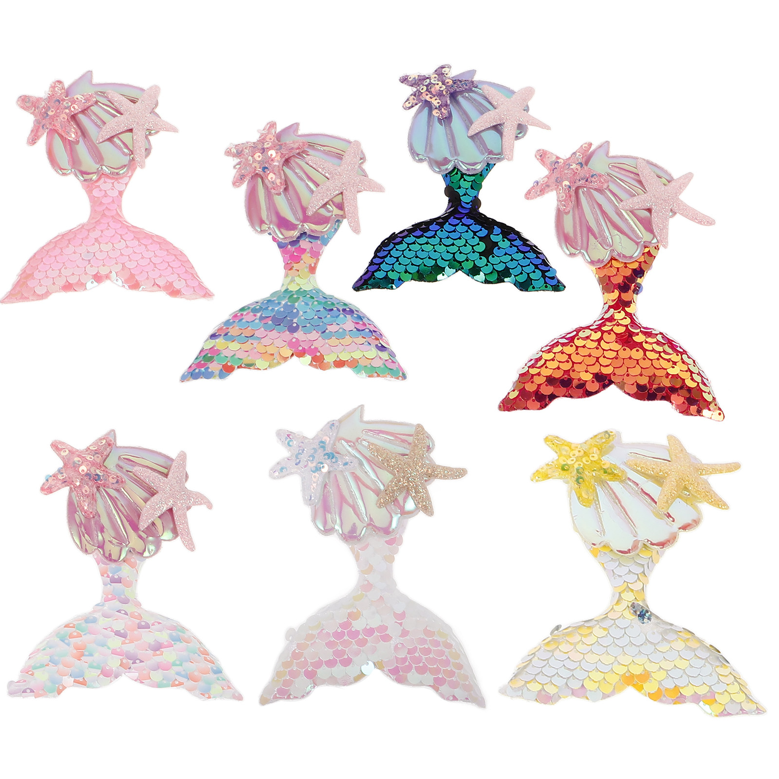 7 Stück Meerjungfrauen-Stoffau – Craft Embellishment Bewertung und Preis