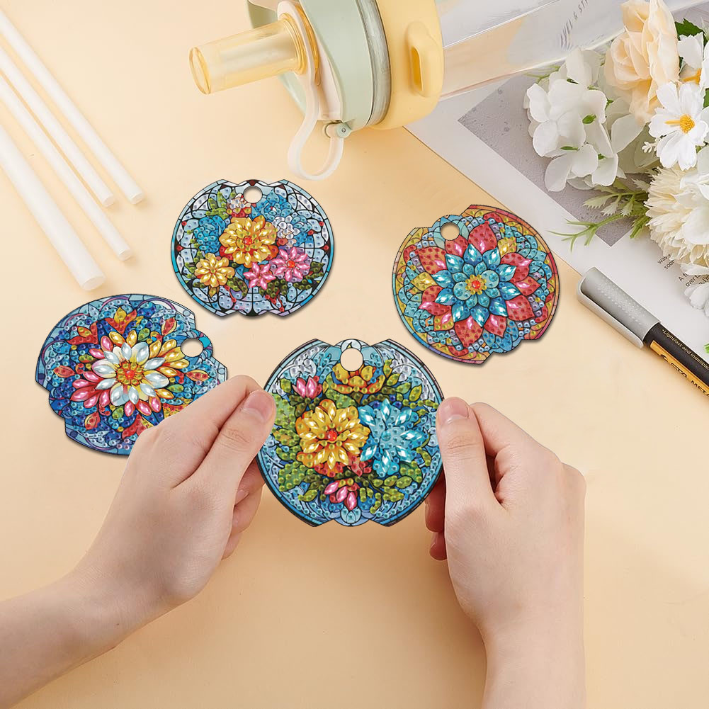 4-teiliges florales DIY-Diaman – Craft Embellishment Bewertung und Preis