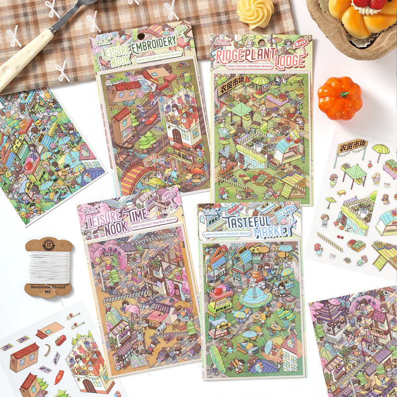 4 Blatt Cartoon-Themen 3D-Dior – Embellishments For Scrapbooking Bewertung und Preis