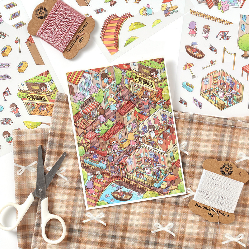 4 Blatt Cartoon-Themen 3D-Dior – Embellishments For Scrapbooking Bewertung und Preis